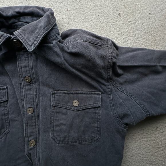 Duluth Fleece Lined Jacket Men Medium Hanger Bender Fire Hose Trim Fit Shirt Jac - Picture 8 of 11